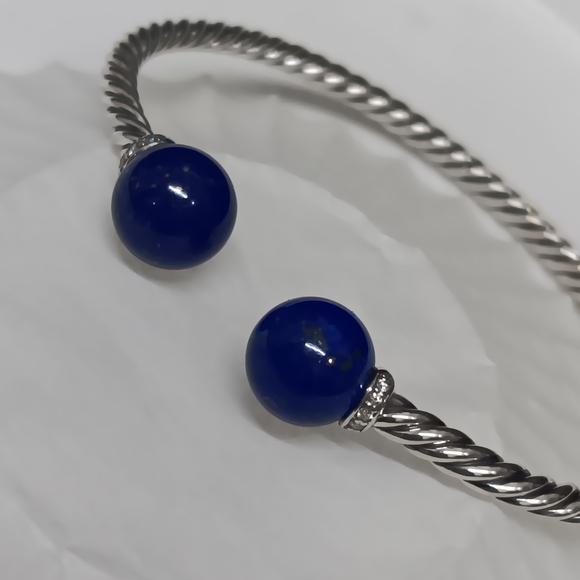 David Yurman Bracelet with Lapis Lazuli & Diamonds - Picture 5 of 7